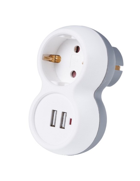 Raytech Power 4950 αντάπτορας 2 USB & 1 σουκο