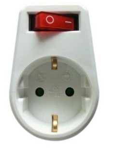 Ecolight 8323 αντάπτορας σούκο 1 θέσης με διακόπτη 2