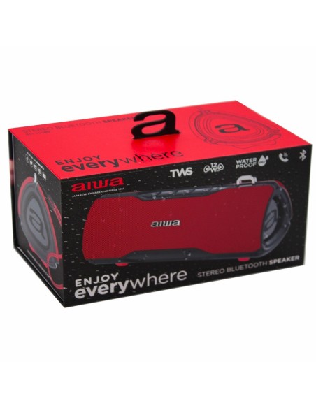 Aiwa BST-500RD Φορητό Bluetooth Ηχείο (Water Resistant) (Κόκκινο)