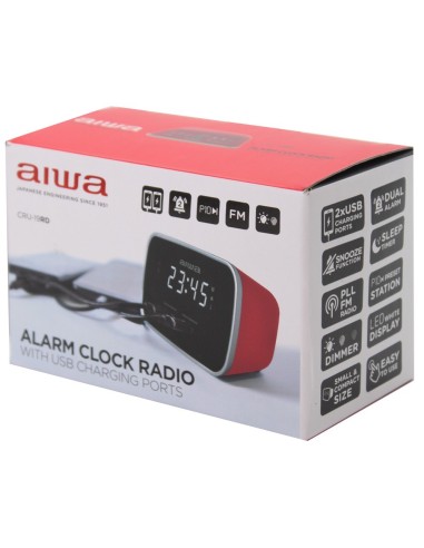 Aiwa CRU-19RD Ράδιο ρολόι (Κόκκινο)