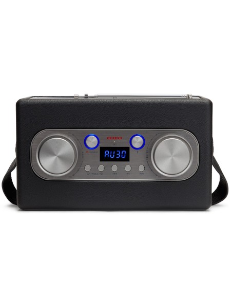 Aiwa BSTU-800BK Επαναφορτιζόμενο Vintage Ηχείο-Ραδιόφωνο