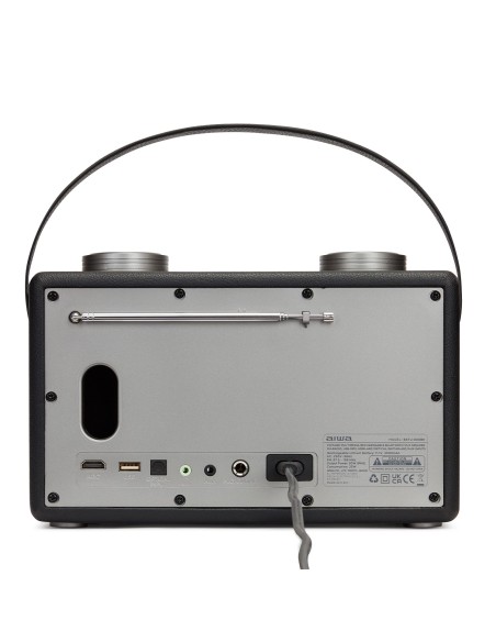 Aiwa BSTU-800BK Επαναφορτιζόμενο Vintage Ηχείο-Ραδιόφωνο