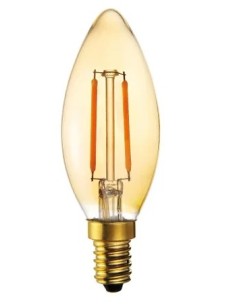Ecolight 8903 Λάμπα Filament LED Amber Κερί 4W C37 2200Κ