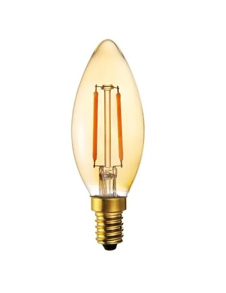 Ecolight 8903 Λάμπα Filament LED Amber Κερί 4W C37 2200Κ