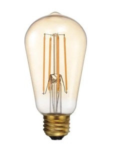 Ecolight 8057 Λάμπα Fil LED Amber ST64  8W E27 3 Step...