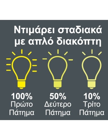 Ecolight 8057 Λάμπα Fil LED Amber ST64  8W E27...