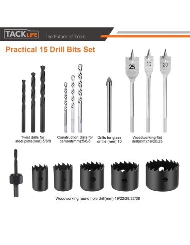 Tacklife PID03B κρουστικό δράπανο7,5A 3000RPM...