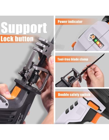 Tacklife RES001 σπαθοσέγα ασύρματη με σιαγόνα...