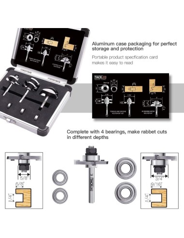 Tacklife RB31C σετ φρέζες για ρούτερ