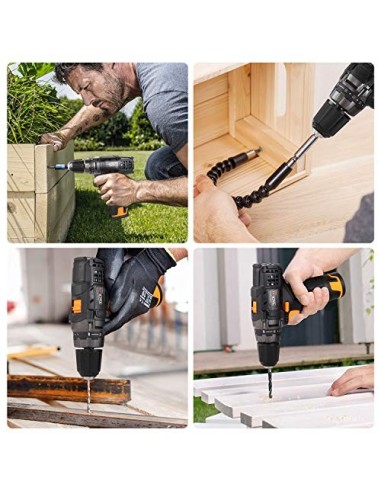 Tacklife PCD01B ασύρματο τρυπάνι με αξεσουάρ