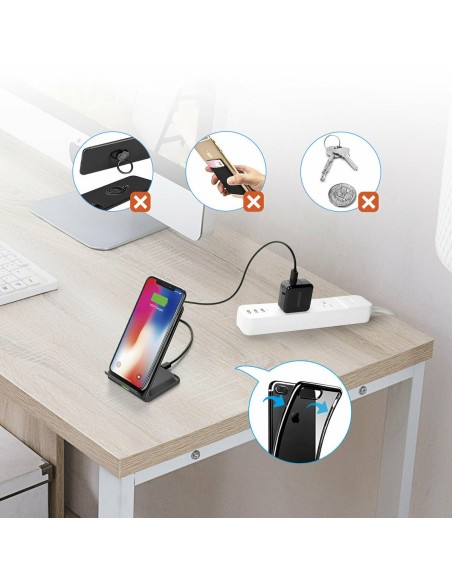 Choetech T524 Ασύρματη Βάση Γρήγορης Φόρτισης 10w + Kαλώδιο 1,2m (Μαύρο)