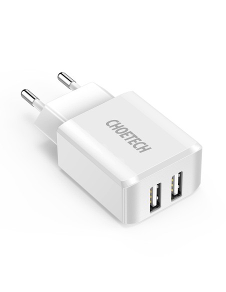 Choetech C0030 ΦορτιστήςΧωρίς Καλώδιο με 2 Θύρες USB-A (Λευκός)