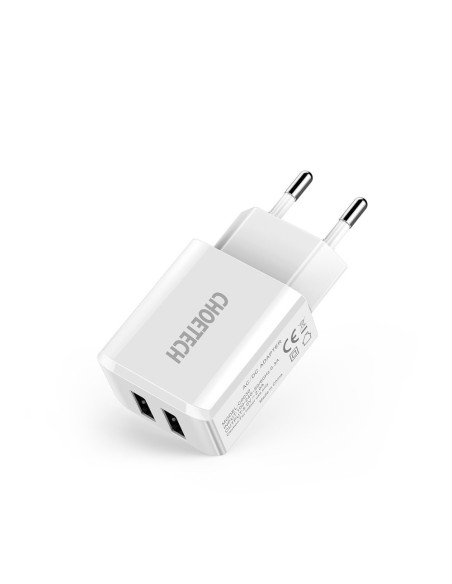 Choetech C0030 ΦορτιστήςΧωρίς Καλώδιο με 2 Θύρες USB-A (Λευκός)