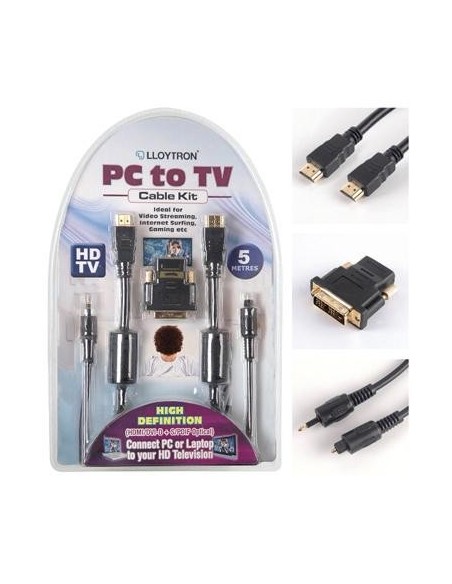 Καλώδιο Loytron A2601 για σύνδεση PC με TV 5M HDMI καλώδιο με οπτικό καλώδιο ήχου
