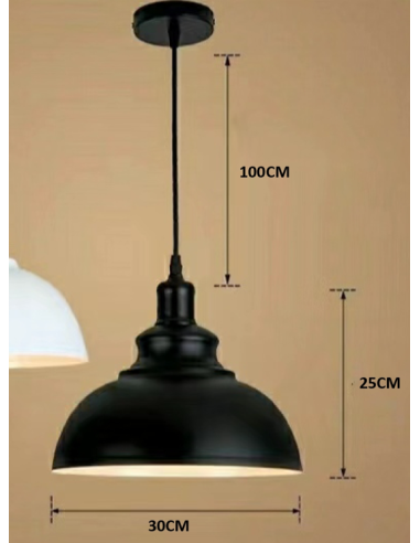 Raytech Power 7432 Κρεμαστό φωτιστικό HL-002 Μαύρο