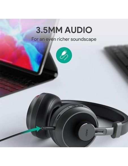 Aukey EP-B52 Premium Foldable On-Ear Wireless Bluetooth Headphones