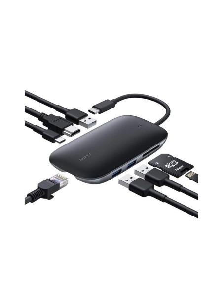 Aukey CB-C71 docking station 8-in-1 usb-c hub with 100W pd