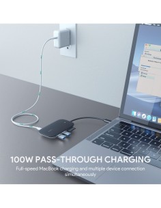 Aukey CB-C68 docking station 7-in-1 usb-c hub with 100w pd 2