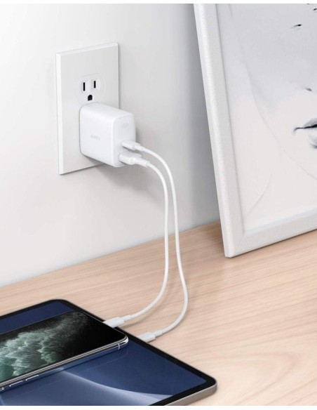 Aukey PA-F3S swift series 32w 2-port pd charger (Λευκό)