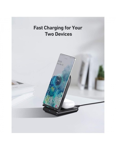 Aukey LC-A2B aircore series 2-in-1wireless charging stand black