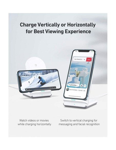 Aukey LC-A2B aircore series 2-in-1wireless charging stand black