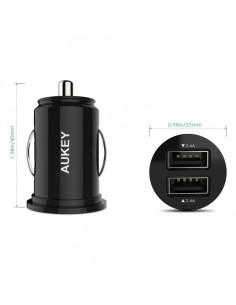Aukey CC-S1 expedition duo 24w ultra small 2-port car... 2