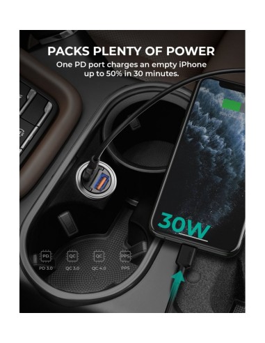 Aukey CC-A3 nano series 30w 2-port car charger