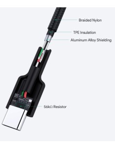 Aukey CB-CMD29 usb-A 2.0 to usb-c braided cable 2m x2 2