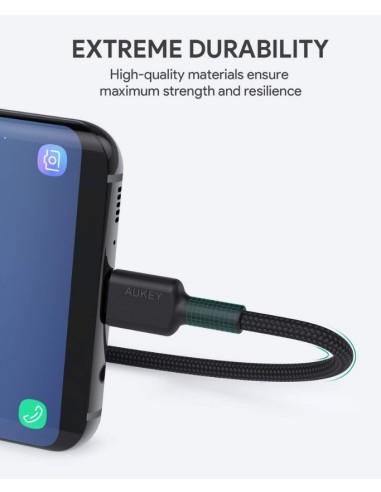 Aukey CB-CMD29 usb-A 2.0 to usb-c braided cable...