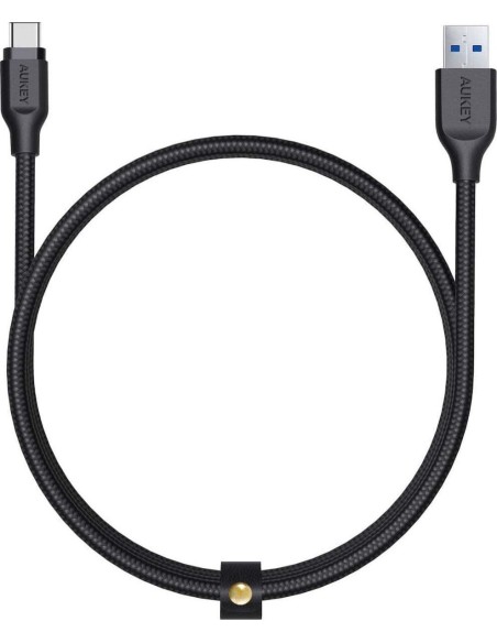 Aukey CB-AC1 braided usb 3.1 cable usb-c  1,2m black