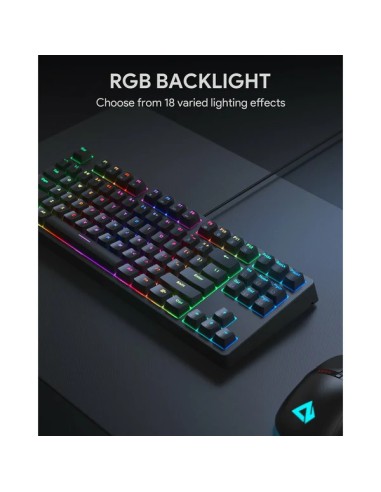 Aukey KM-G14 TKL mechanical keyboard blue switches
