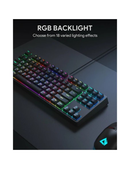 Aukey KM-G14 TKL mechanical keyboard blue switches