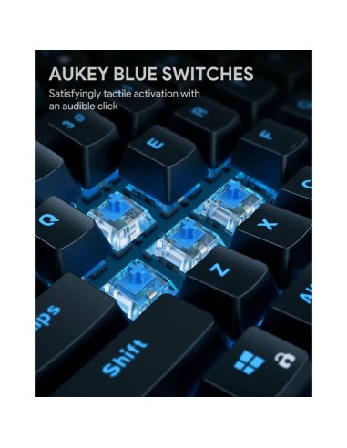 Aukey KM-G14 TKL mechanical keyboard blue switches