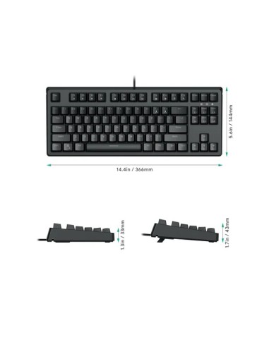 Aukey KM-G14 TKL mechanical keyboard blue switches