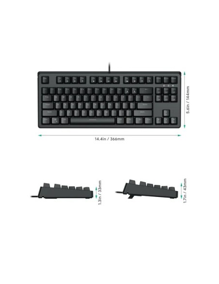 Aukey KM-G14 TKL mechanical keyboard blue switches