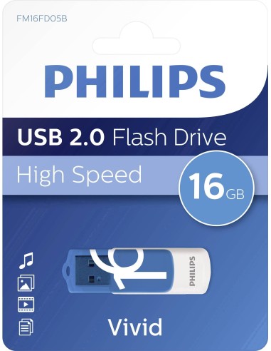 Philips USB 2.0 16GB Vivid Edition Blue...