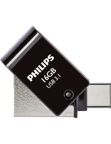 Philips 2 in 1 USB 3.1 -USB C 16GB Black...