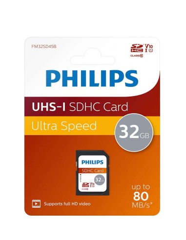 Philips SDHC Card 32GB Class 10 UHS-I U1...
