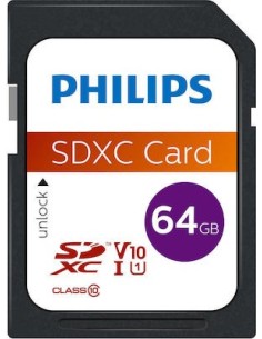 Philips SDXC Card 64GB Class 10 UHS-I U1  FM64SD558/00