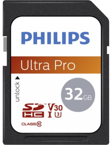 Philips SDHC Card 32GB Class 10 UHS-I U3...