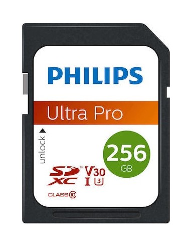 Philips SDXC Card 256GB Class 10 UHS-I U3...