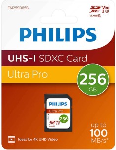 Philips SDXC Card 256GB Class 10 UHS-I U3 FM25SD65B/00 2