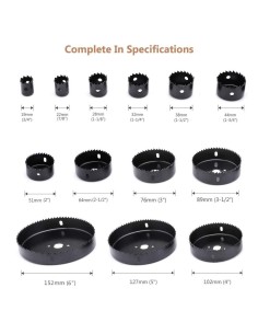 Tacklife PHS03C Σετ Ποτηροτρύπανα 17ΤΜΧ 2