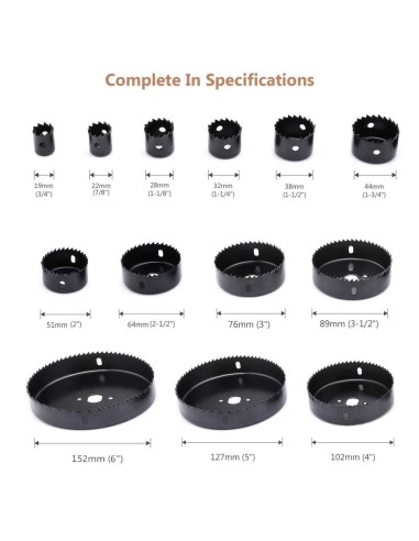 Tacklife PHS03C Σετ Ποτηροτρύπανα 17ΤΜΧ