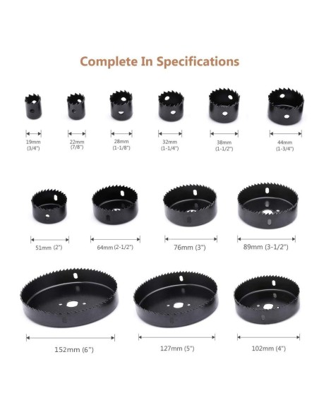 Tacklife PHS03C Σετ Ποτηροτρύπανα 17ΤΜΧ