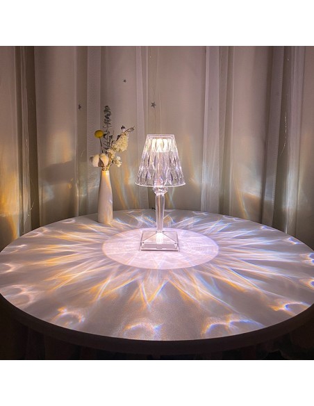 Raytech Power 7197 Επαναφορτιζόμενο Φωτιστικό  Crystal Diamonds CCT