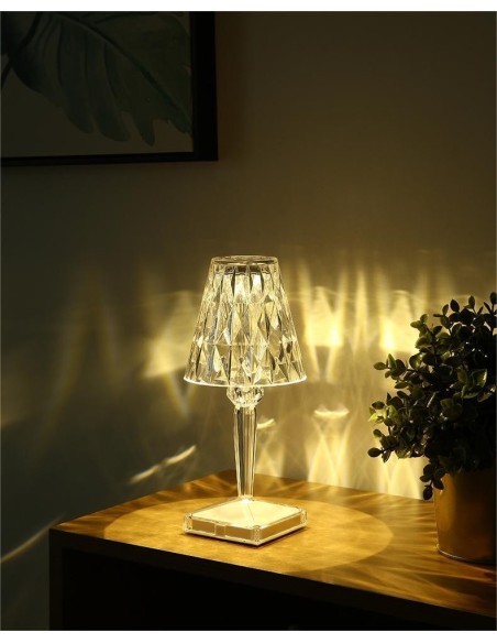 Raytech Power 7197 Επαναφορτιζόμενο Φωτιστικό  Crystal Diamonds CCT