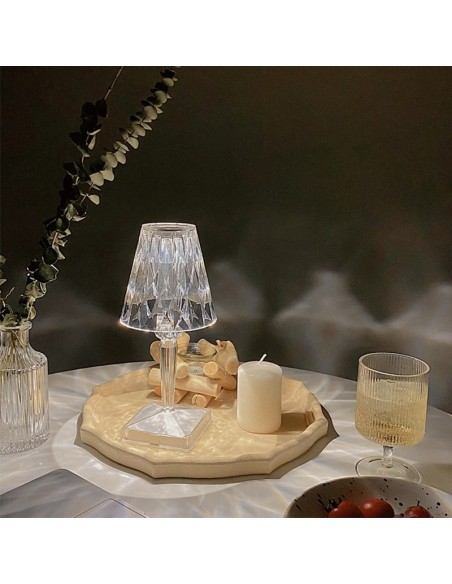 Raytech Power 7197 Επαναφορτιζόμενο Φωτιστικό  Crystal Diamonds CCT