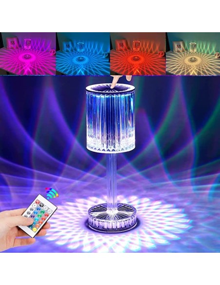 Raytech Power 7180 Επαναφορτιζόμενο Φωτιστικό Crystal Line RGB