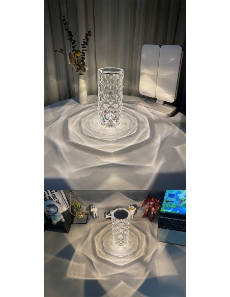 Raytech Power 7616 Επαναφορτιζόμενο Φωτιστικό  Crystal Rose CCT